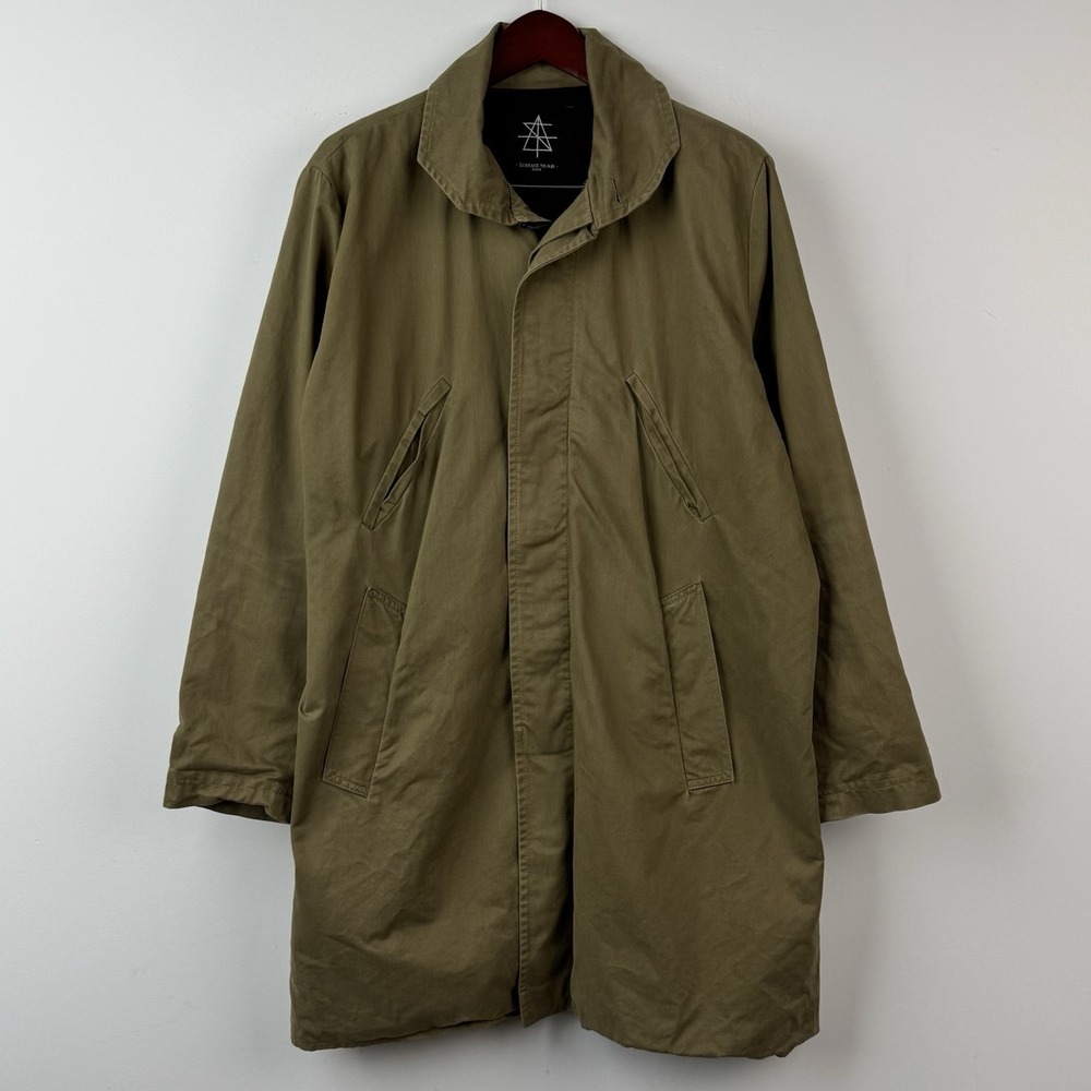 Surface To Air Little Mac Coat Mens S Khaki Brown Paris Military Peacoat French